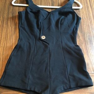 Vintage Navy Ribbed One Piece